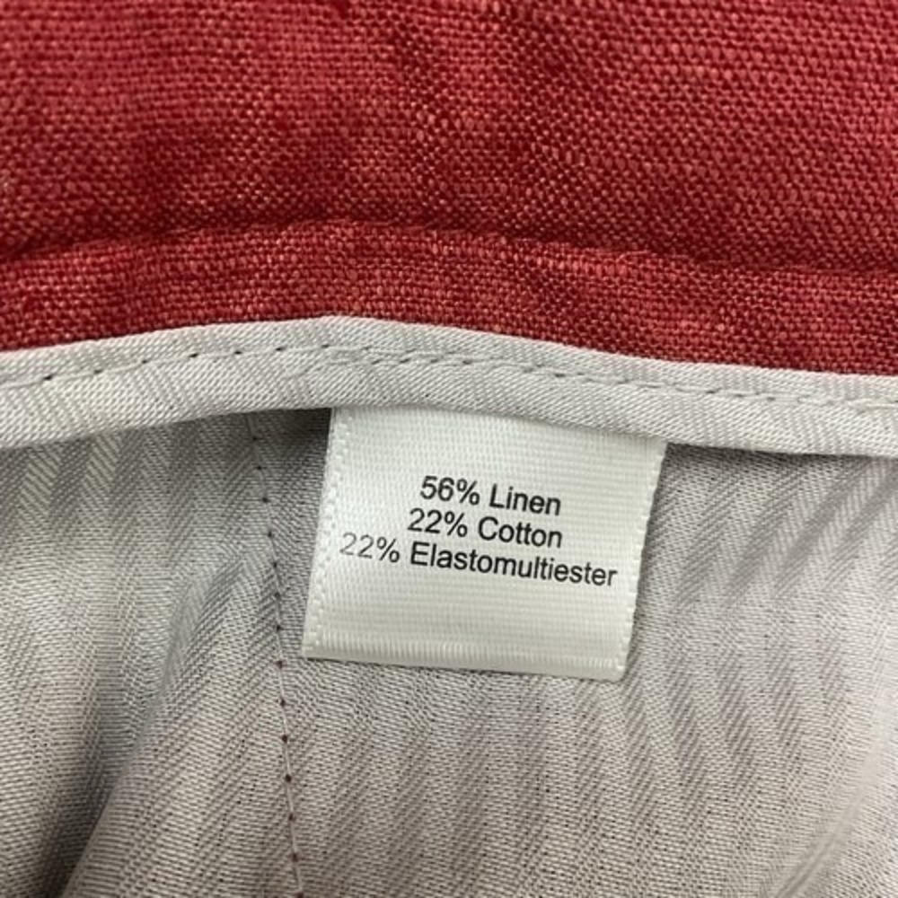 NWT Joseph Abboud Modern Fit Red Stretch Chino Shorts Men 46 Vietnam Linen Blend - Picture 3 of 12